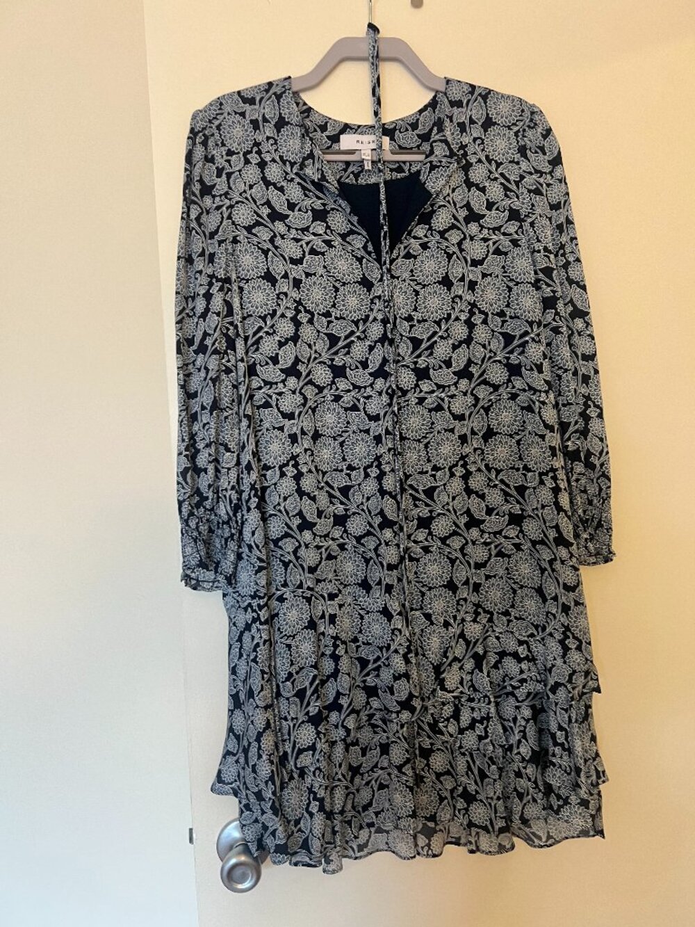 Reiss Leanna Floral Long Sleeve Dress – US Size 4 (UK 8 / EU 36)